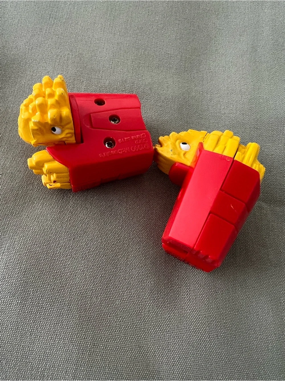 1990 McDonald's Fries Transformer Toy Kids Happy Meal - lot of 2